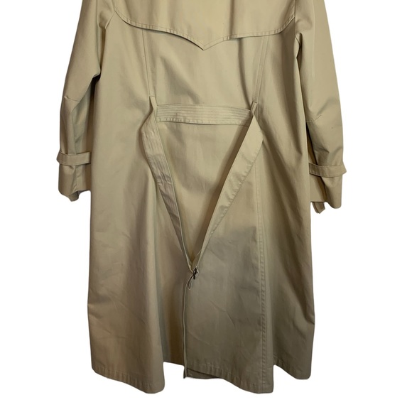 Vintage Retro London Fog Maincoats Timeless Tan Trench Coat Plus Size 12P - Picture 4 of 9